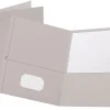 Oxford™ Twin-Pocket Portfolios, 8 1/2" x 11", Gray, Pack Of 25