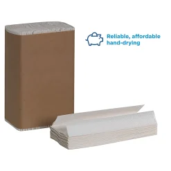 Pacific Blue Basic® by GP PRO, 1-Ply, C-Fold Paper Towels, 10.1" X 12.7", 100% Recycled, White, 240 Sheets per Pack, 10 Packs Per Case