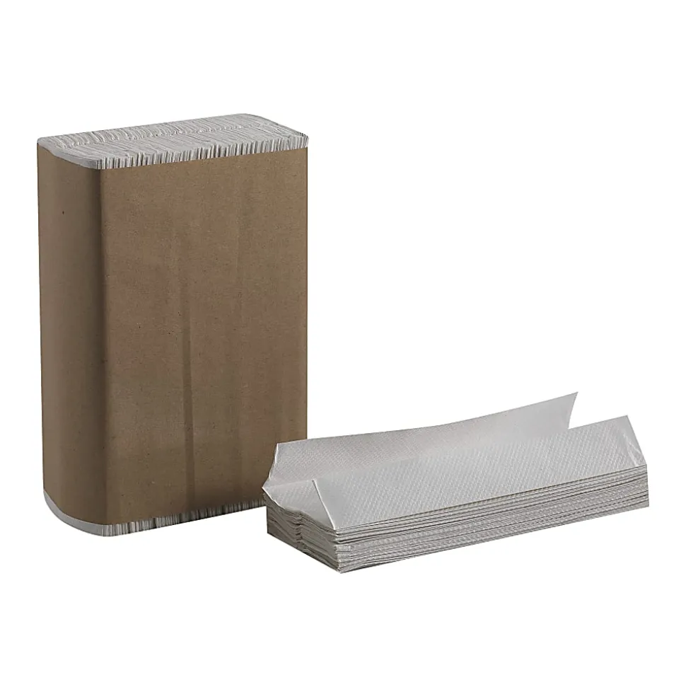 Pacific Blue Basic® by GP PRO, 1-Ply, C-Fold Paper Towels, 10.1" X 12.7", White, 240 Sheets per Pack, 10 Packs Per Case