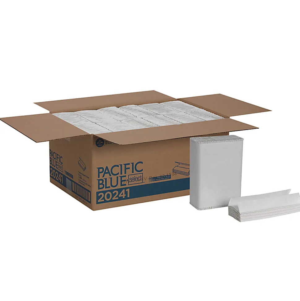 Pacific Blue Select® by GP PRO, 1-Ply, C-Fold Paper Towels, 10.1" X 12.7", White, 200 Sheets per Pack, 12 Packs Per Case