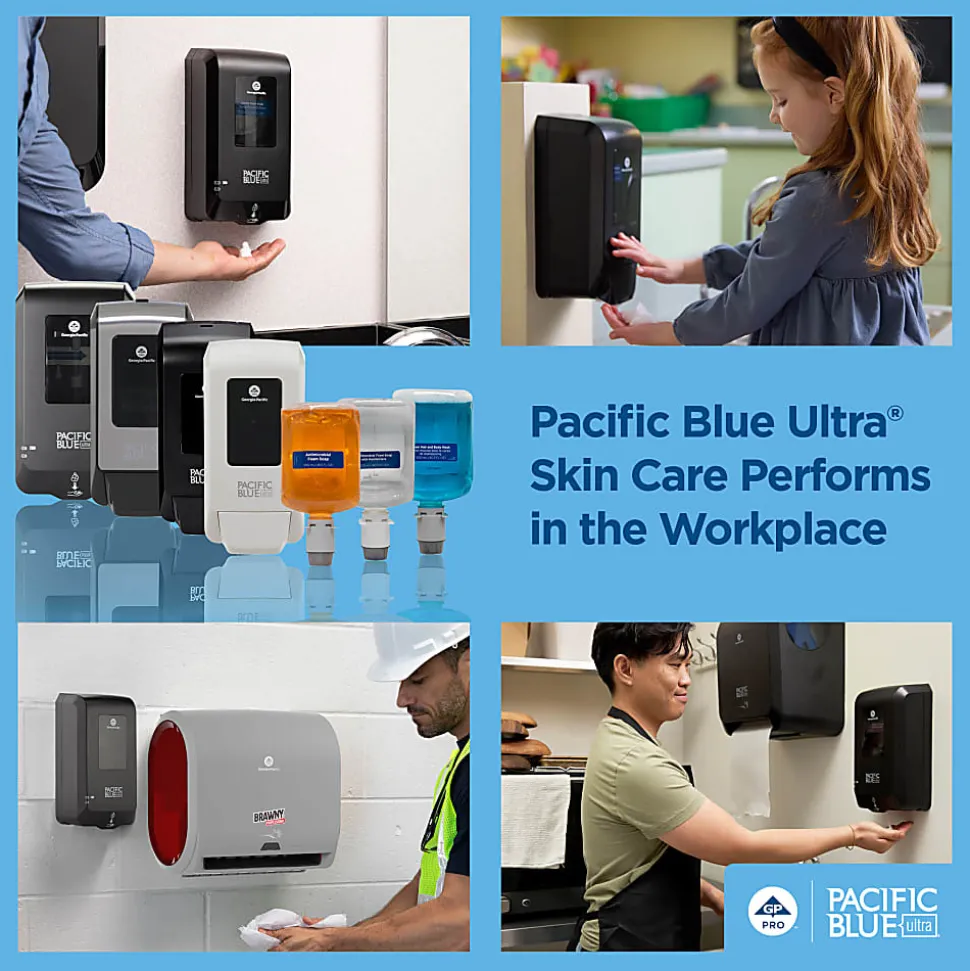 Pacific Blue Ultra® Gentle Foam Hand Soap Refills for Automated Dispensers, Dye & Fragrance Free, 1200 mL (40.58 Oz), 3 Bottles per Case