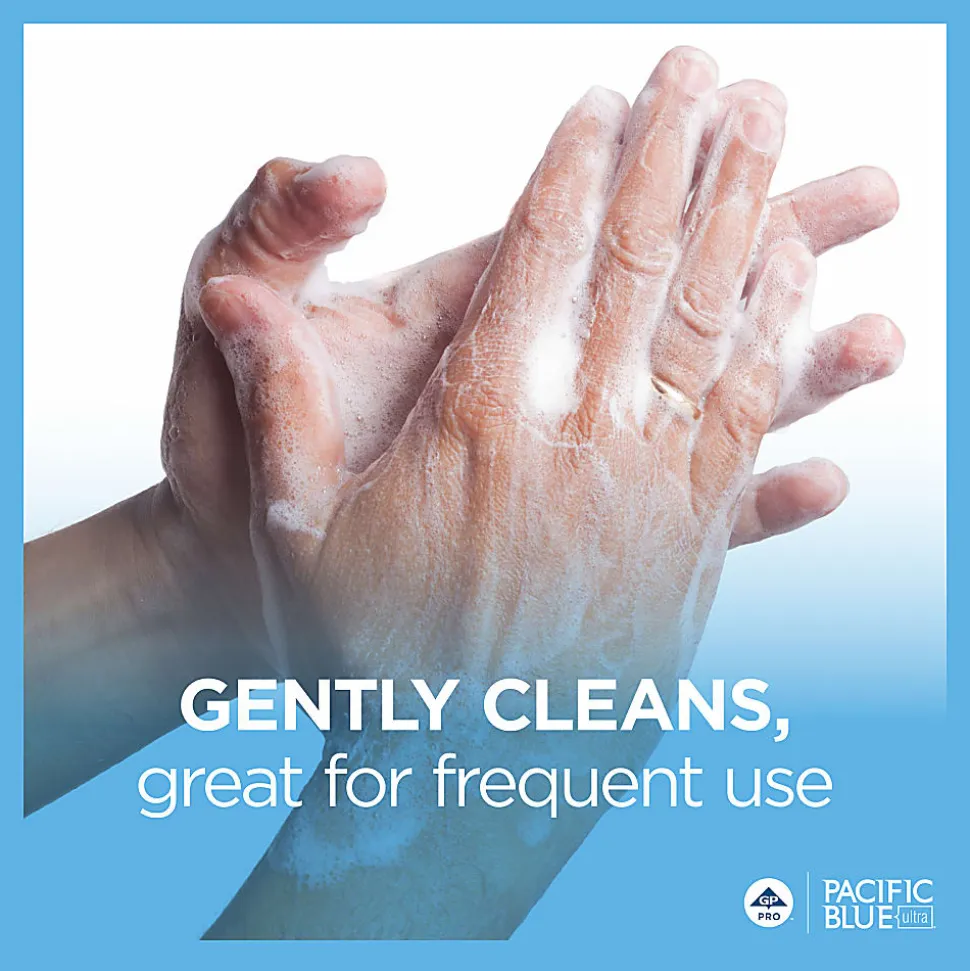 Pacific Blue Ultra® Gentle Foam Hand Soap Refills for Manual Dispensers, Dye & Fragrance Free, 1200 mL per Bottle, Case of 4 Bottles (4800 mL)
