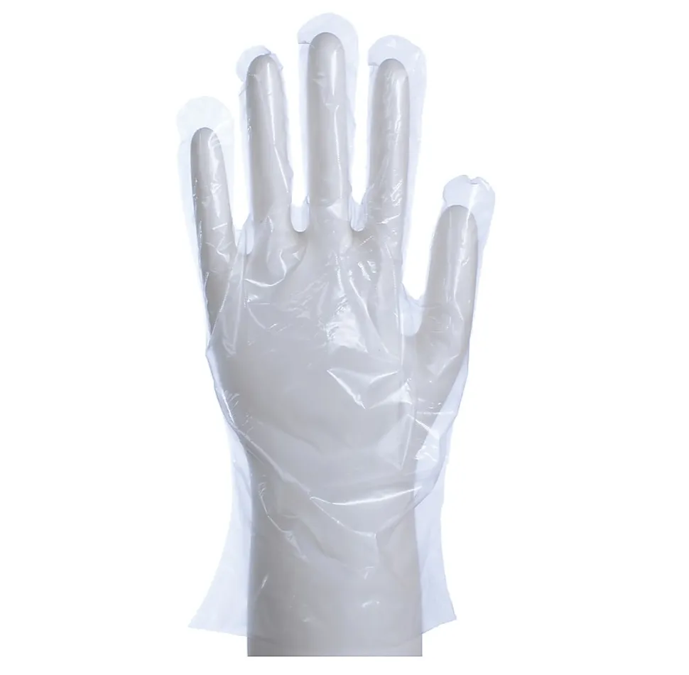 Packaging Dynamics Poly Gloves, Large, 100 Pairs Per Box, Case Of 10 Boxes