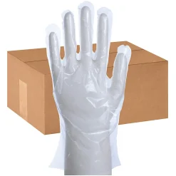 Packaging Dynamics Poly Gloves, Small, 100 Pairs Per Box, Case Of 10 Boxes