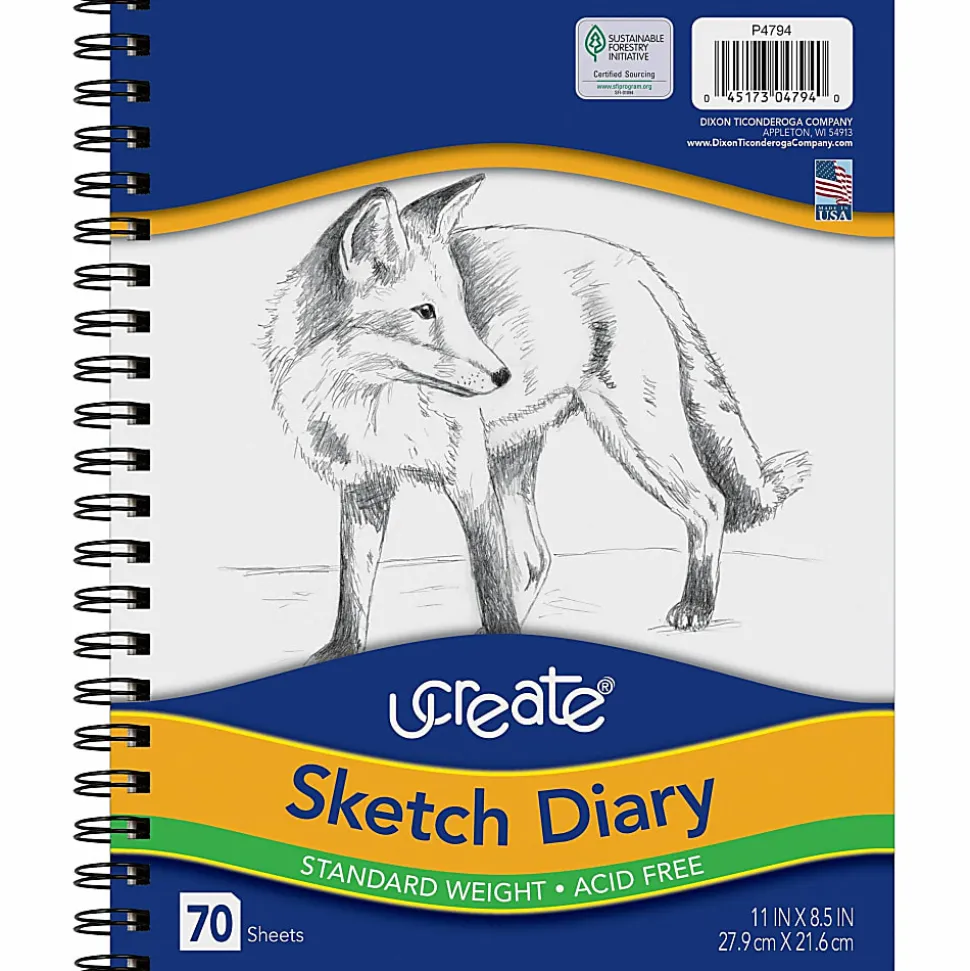 Pacon® Art1st® Sketch Diary, 11" x 8 1/2", 70 Sheets