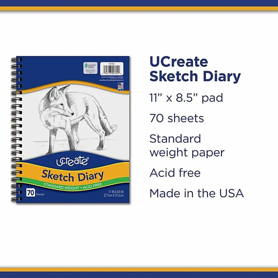 Pacon® Art1st® Sketch Diary, 11" x 8 1/2", 70 Sheets