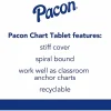 Pacon® Chart Pad, 24" x 32", 2-Hole Top Punched, 1" Ruled, 70 Sheets