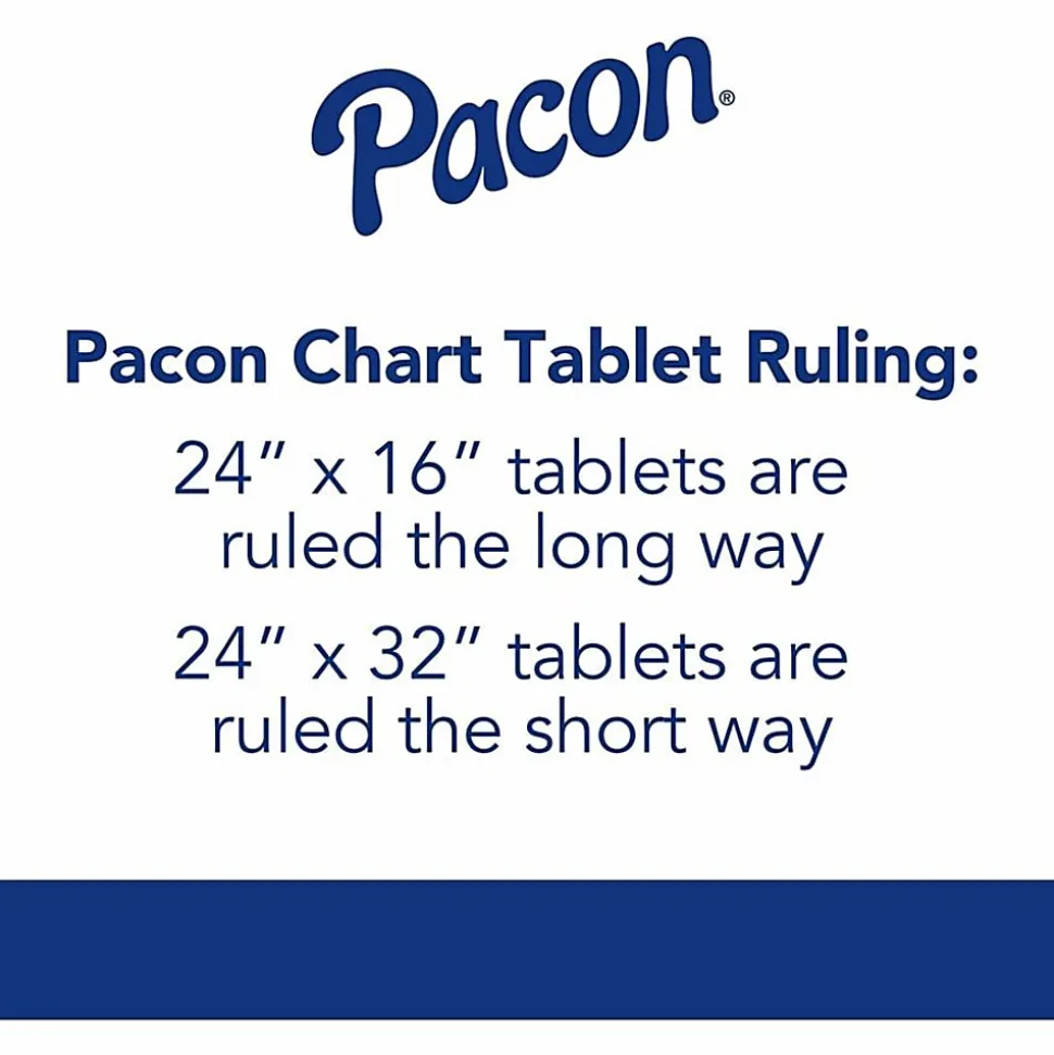 Pacon® Chart Tablet, 24" x 32", 1" Ruled, 25 Sheets