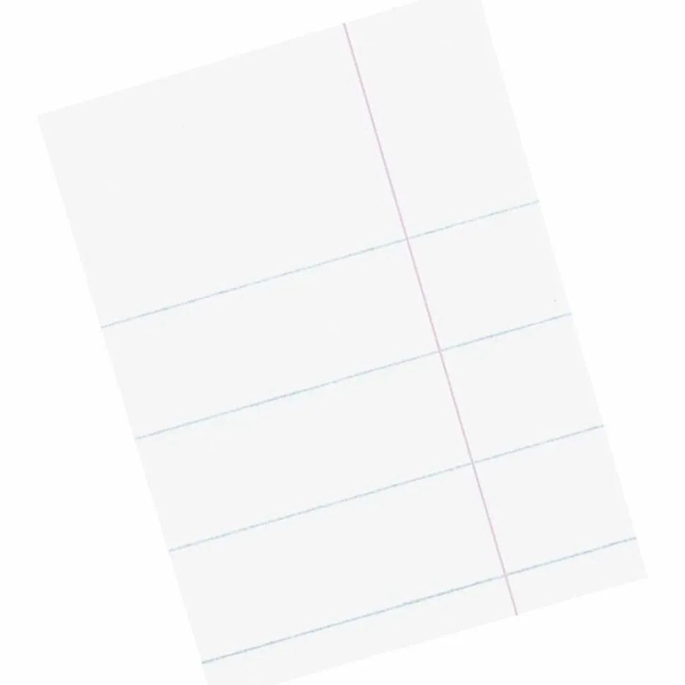 Pacon® Composition Paper, Unpunched, 3/8" Rule, 8 1/2" x 11", White, Pack Of 500 Sheets