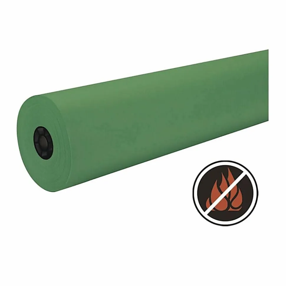 Pacon® Decorol® Flame-Retardant Paper Roll, 36" x 1000', Festive Green