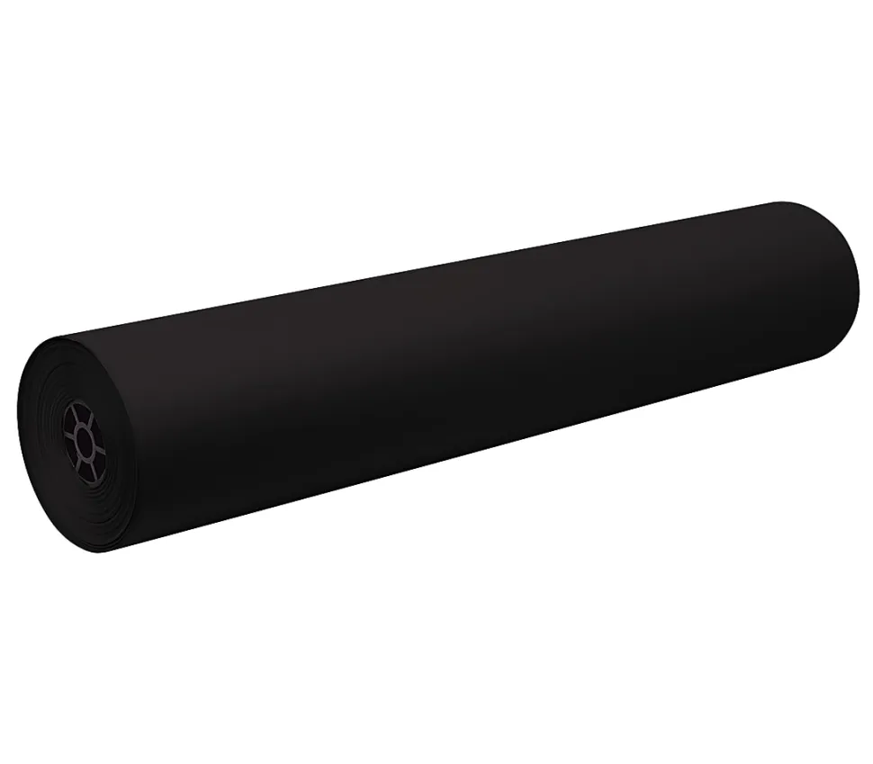 Pacon® Decorol® Flame-Retardant Paper Roll, 36" x 1000', Black