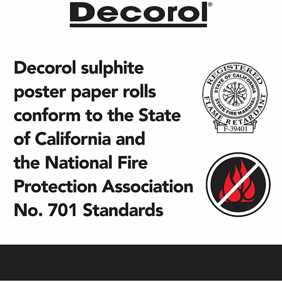 Pacon® Decorol® Flame-Retardant Paper Roll, 36" x 1000', Black