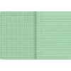 Pacon Dual Ruled Composition Books, 1/4” Grid And 3/8” (Wide) 9-3/4" x 7-1/2", Green, 100 Sheets, Pack Of 6 Books