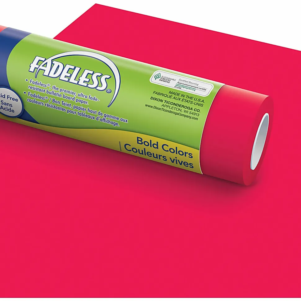 Pacon® Fadeless® Art Paper Roll, 48" x 50', Flame Red