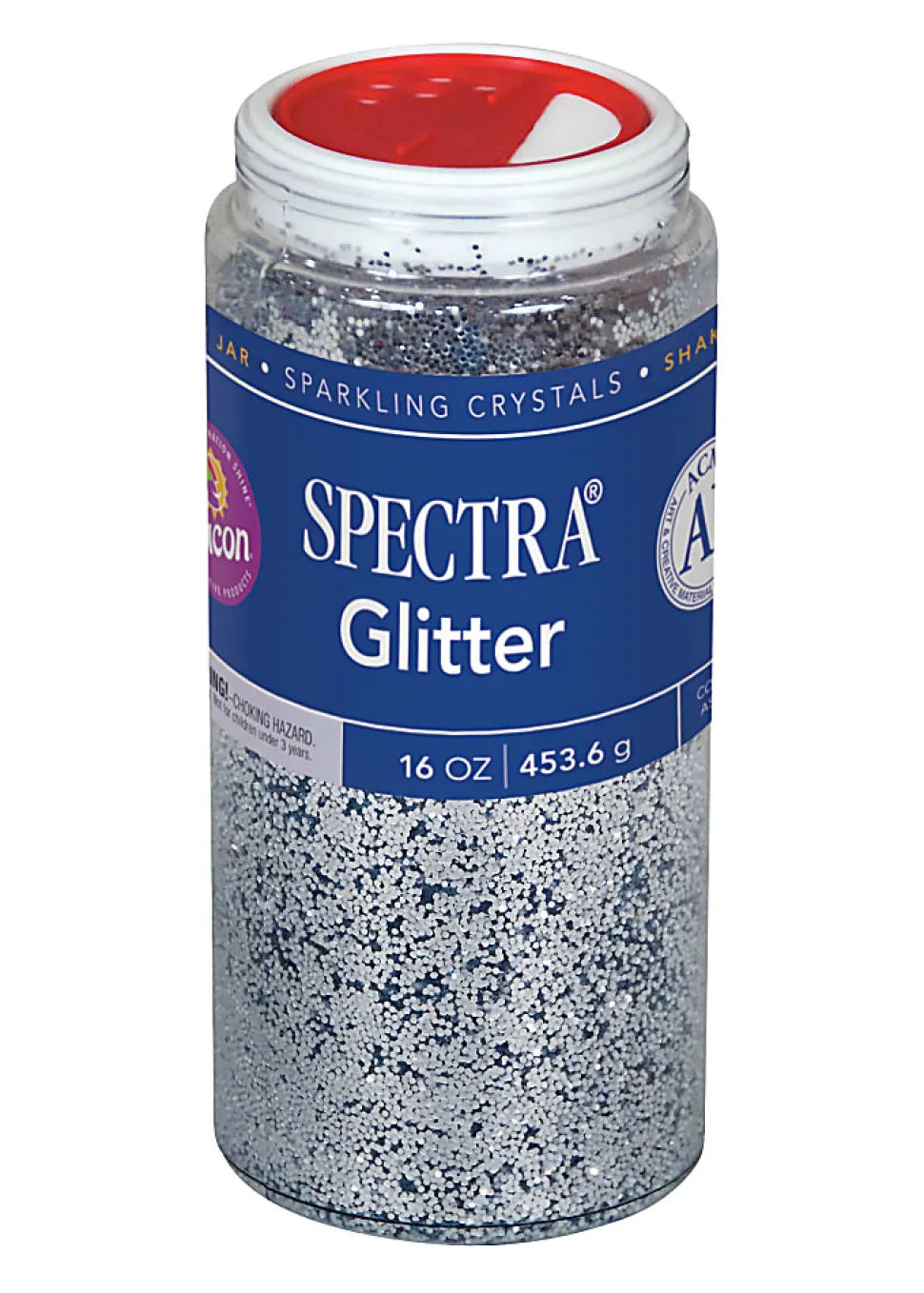 Pacon® Glitter, Shaker-Top Can, Silver
