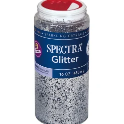 Pacon® Glitter, Shaker-Top Can, Silver