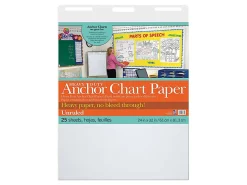 Pacon® Heavy-Duty Anchor Chart Paper Pad, 24" x 32", Unruled, White, 25 Sheets