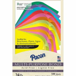 Pacon® Kaleidoscope Color Multi-Use Printer & Copy Paper, Pumpkin Orange, Letter (8.5" x 11"), 500 Sheets Per Ream, 24 Lb, 95 Brightness