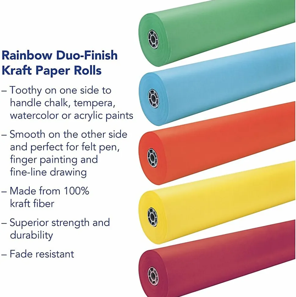 Pacon® Rainbow Duo-Finish Kraft Paper Roll, 36" x 1000', Brite Blue