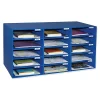 Pacon® 70% Recycled Mailbox Storage Unit, 15 Slots, Blue