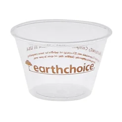 Pactiv Portion Cups, 4 Oz, Clear, 200 Cups Per Sleeve, Pack Of 12 Sleeves