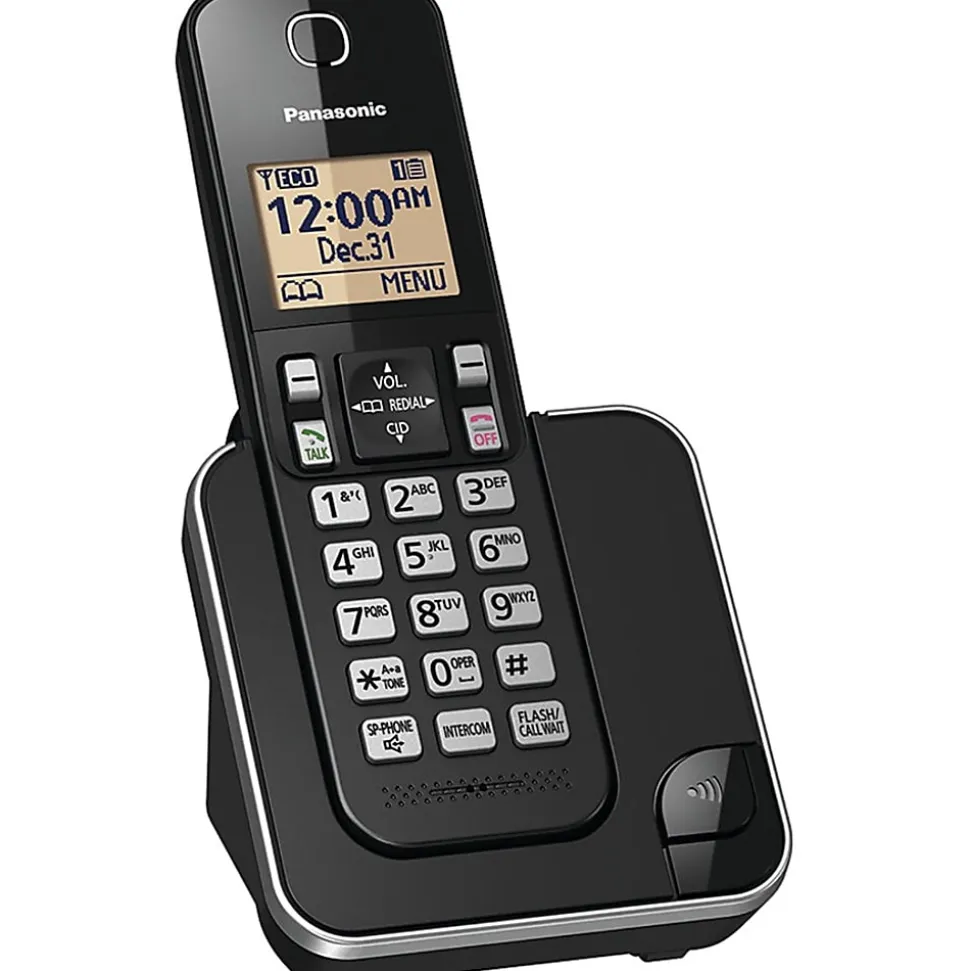 Panasonic® DECT 6.0 Expandable Cordless Phone, 2 Handsets, KX-TGC352B