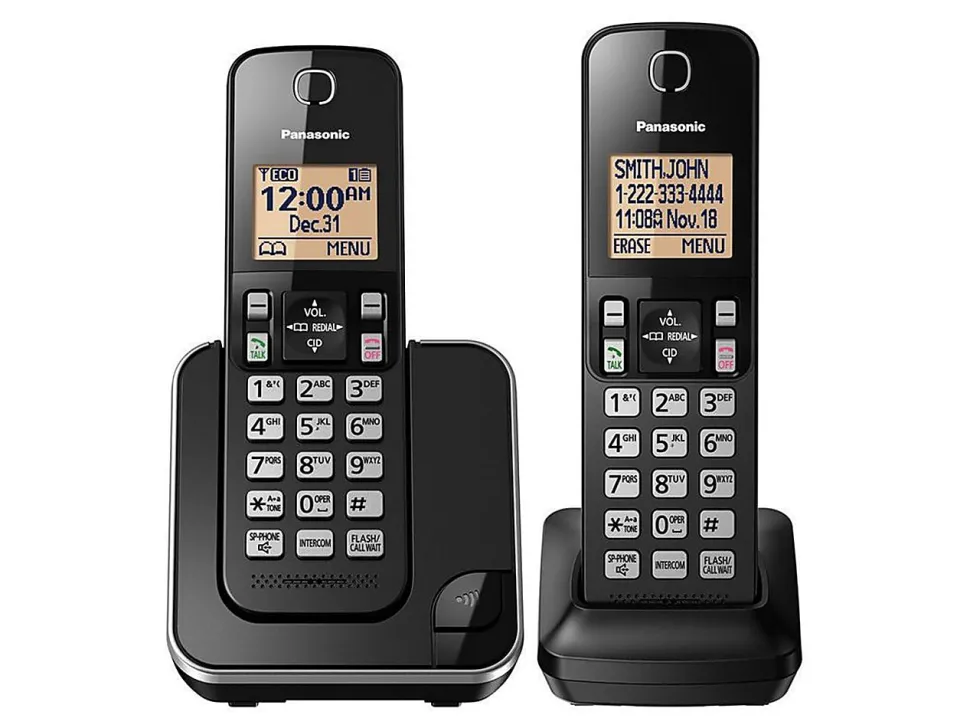 Panasonic® DECT 6.0 Expandable Cordless Phone, 2 Handsets, KX-TGC352B