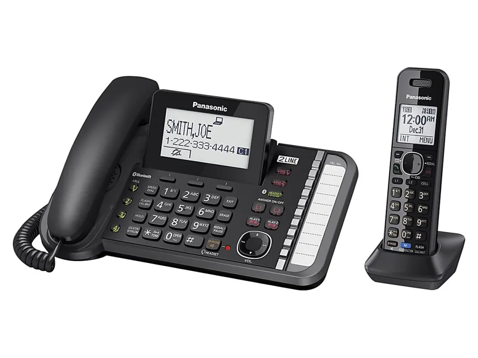Panasonic® Link2Cell DECT 6.0 Conference Phone With 1 Corded And 1 Cordless Handset, KX-TG9581