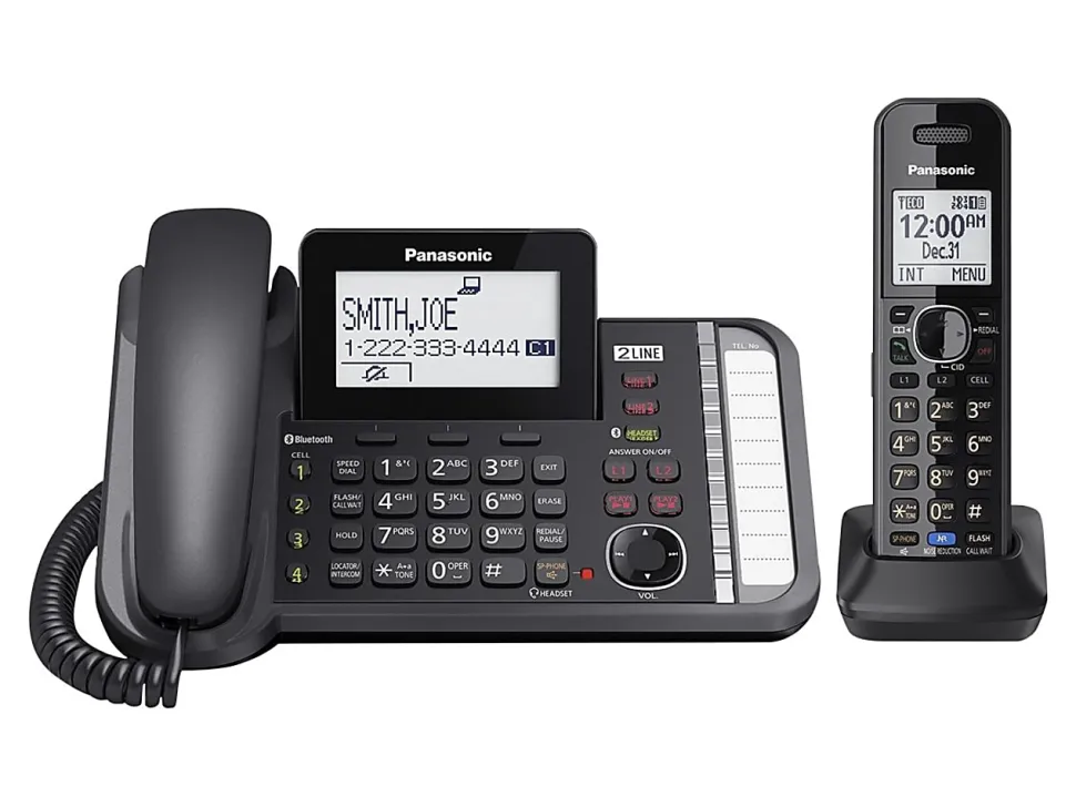 Panasonic® Link2Cell DECT 6.0 Conference Phone With 1 Corded And 1 Cordless Handset, KX-TG9581