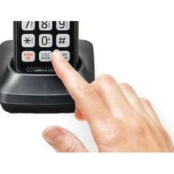 Panasonic® Link2Cell DECT 6.0 Cordless Telephone With Answering Machine And Dual Keypad, 3 Handsets, KX-TGF573S