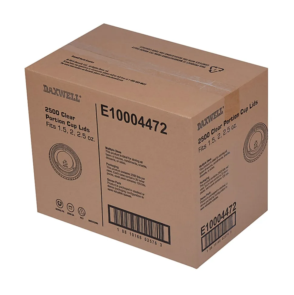 Paper Cup Lids, 2 Oz, 20 Per Pack, Carton Of 125 Packs