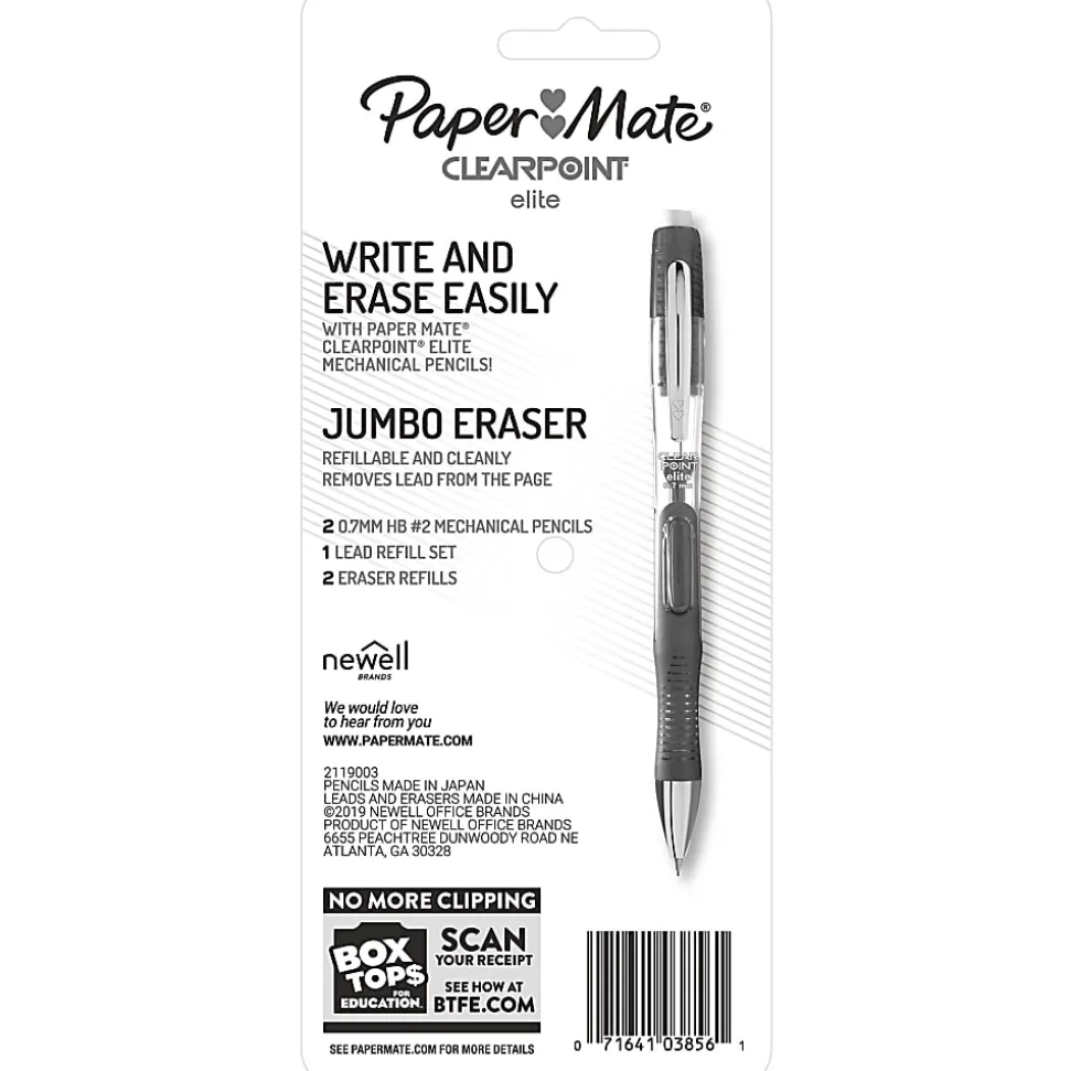 Paper Mate® Clearpoint® Elite Mechanical Pencil Starter Set, 0.7 mm, Assorted Barrel Colors, Pack Of 2