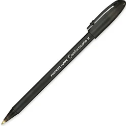 Paper Mate® Comfortmate™ Ultra Ballpoint Stick Pens, Medium Point, 1.0 mm, Black Barrel, Black Ink, Pack Of 12