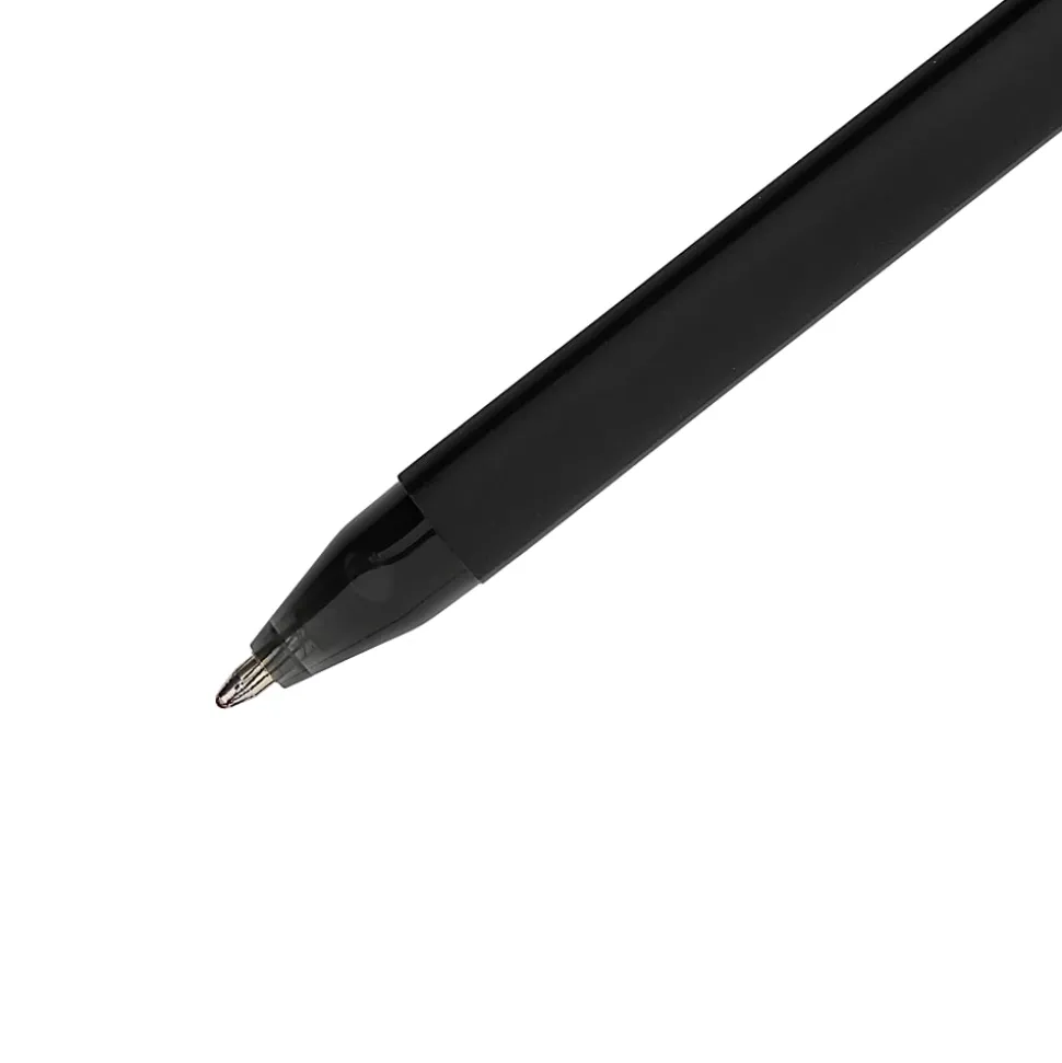 Paper Mate® Comfortmate™ Ultra Ballpoint Stick Pens, Medium Point, 1.0 mm, Black Barrel, Black Ink, Pack Of 12
