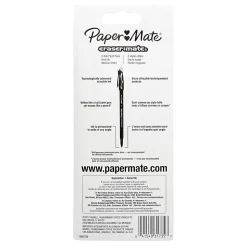 Paper Mate® EraserMate® Ballpoint Pens, Pack of 5, Medium Point, 1.0 mm, Red Barrel, Red Ink