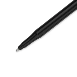 Paper Mate® EraserMate® Ballpoint Pens, Pack of 5, Medium Point, 1.0 mm, Black Barrel, Black Ink