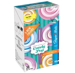 Paper Mate® Flair Candy Pop Felt-Tip Pens, Medium Point , 0.7 mm, Assorted Colors, Pack Of 36