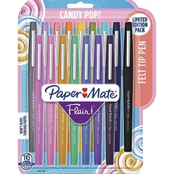 Paper Mate Flair Candy Pop Pack Felt Tip Pens - 0.7 mm Pen Point - Water Based - Felt Tip - 16 / Pack