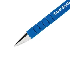 Paper Mate® FlexGrip Ultra™ Retractable Pens, Medium Point, 1.0 mm, 42% Recycled, Blue Barrel, Blue Ink, Pack Of 12 Pens