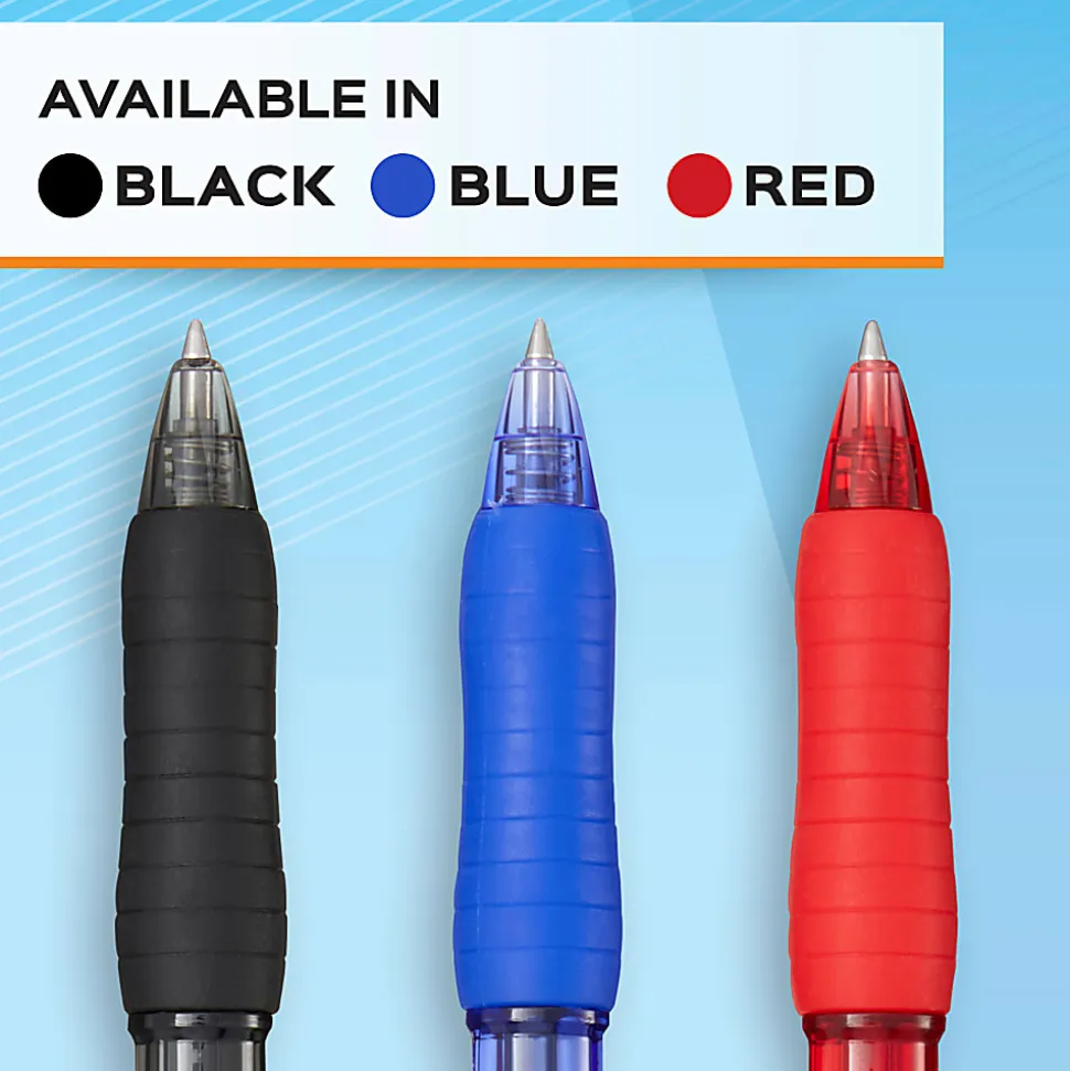 Paper Mate Gel Pen, Profile Retractable Pen, 0.7mm, Blue, 4 Count