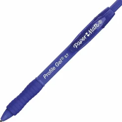 Paper Mate Gel Pen, Profile Retractable Pen, 0.7mm, Blue, 36 Count