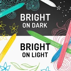 Paper Mate InkJoy Bright Retractable Gel Pens, Medium Point, 0.7 mm, Assorted Barrels, Assorted Ink, Pack Of 6 Pens