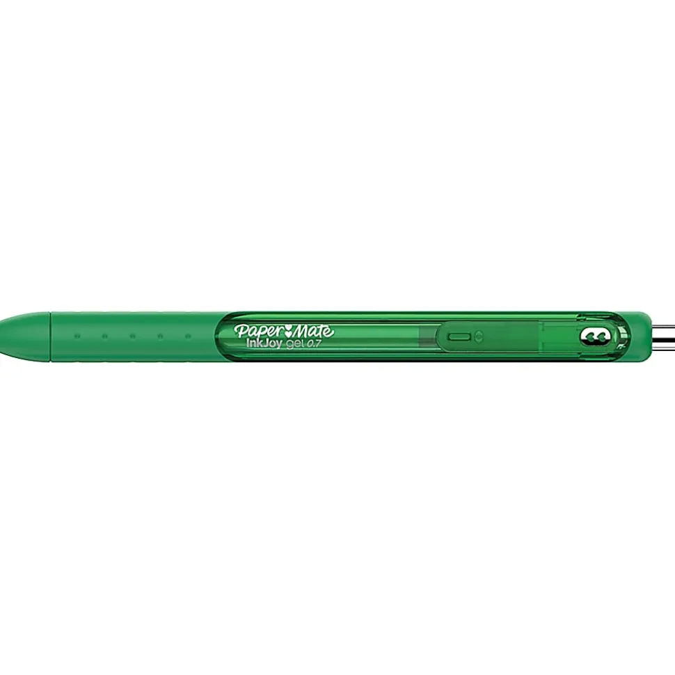 Paper Mate® InkJoy® Gel Pen, Medium Point, 0.7 mm, Dark Green Barrel, Dark Green Ink