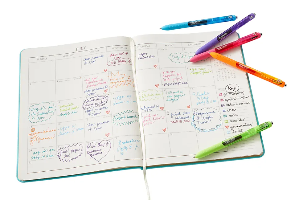 Paper Mate® InkJoy® Gel Pen, Medium Point, 0.7 mm, Dark Blue Barrel, Dark Blue Ink