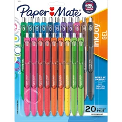 Paper Mate® InkJoy® Gel Pens, Medium Point, 0.7 mm, Assorted Colors, Pack Of 20
