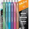 Paper Mate InkJoy Gel Pens, Metallic Pens, Retractable, Medium Point, (0.8mm) Assorted Colors, 6 Count