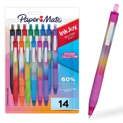 Paper Mate InkJoy 300RT Ballpoint Pens, Colorful Pens with Fashion Wraps, Retractable, Medium Point, Assorted Colors, 14 Count