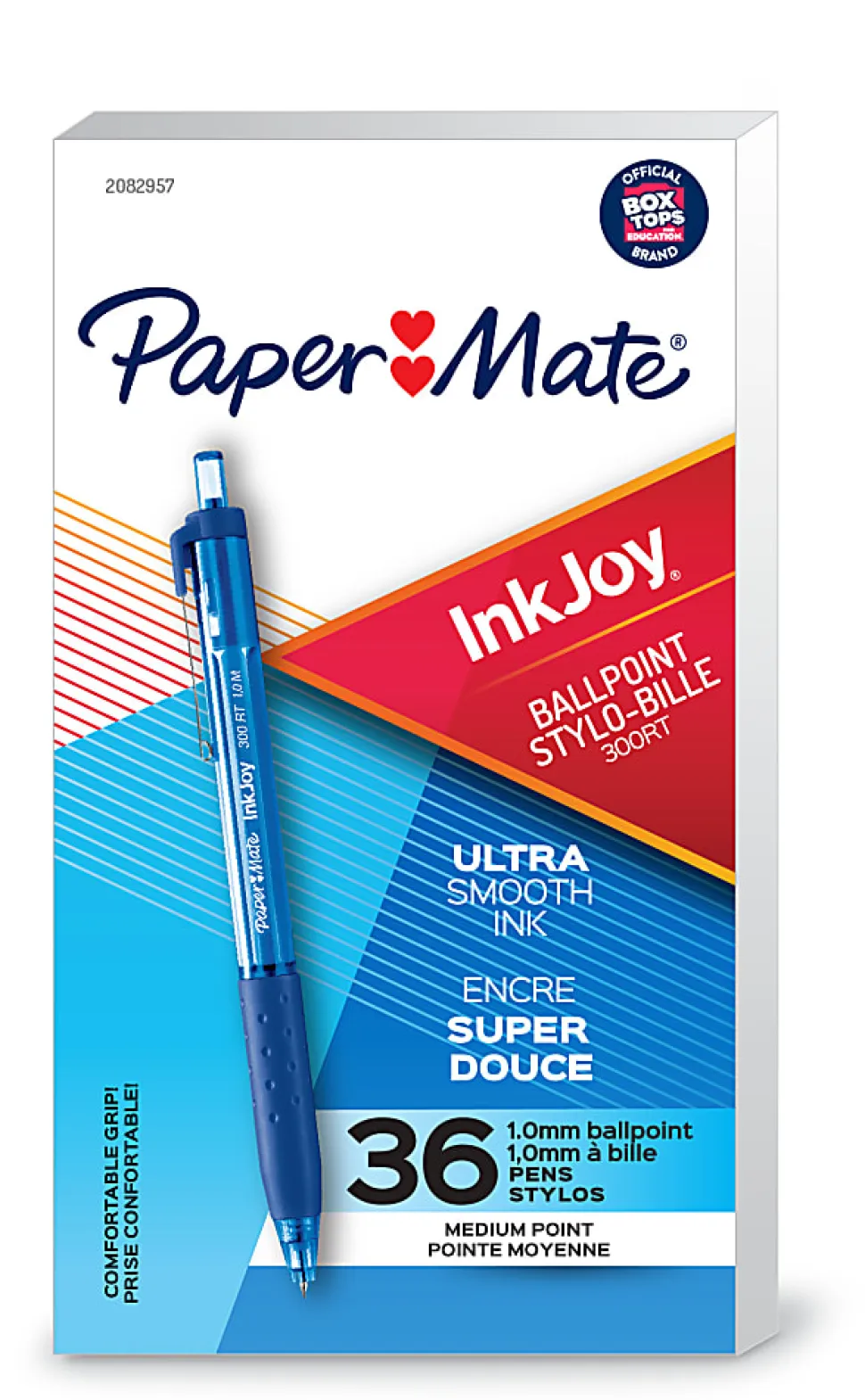 Paper Mate InkJoy 300 RT Retractable Ballpoint Pen - Medium Pen Point - 1 mm Pen Point Size - Retractable - Blue - Blue Plastic Barrel - 36 / Box