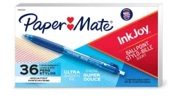 Paper Mate InkJoy 300 RT Retractable Ballpoint Pen - Medium Pen Point - 1 mm Pen Point Size - Retractable - Blue - Blue Plastic Barrel - 36 / Box