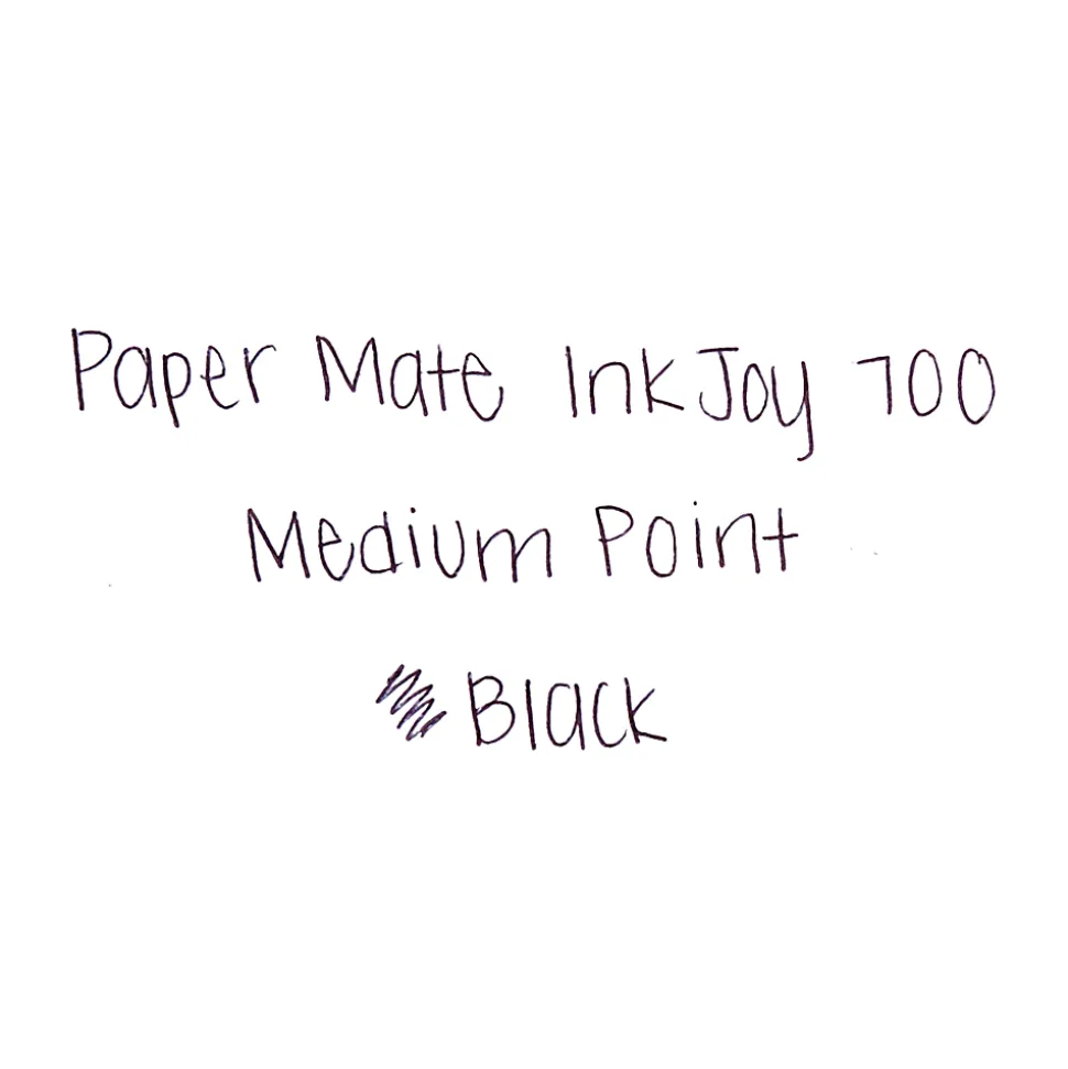 Paper Mate® InkJoy™ 700RT Retractable Ballpoint Pens, Medium Point, 1.0 mm, White Barrels, Black Ink, Pack Of 12